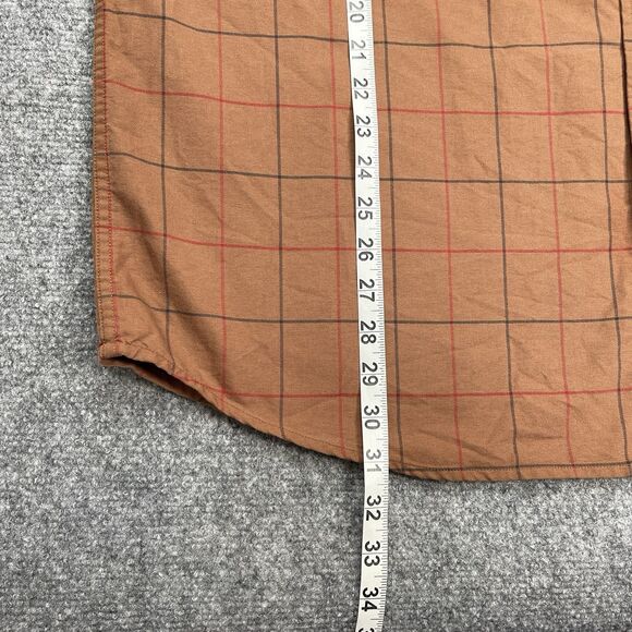 Orvis Mens Size XL Long Sleeve Button Front Brown Plaid 100% Cotton - Picture 8 of 9